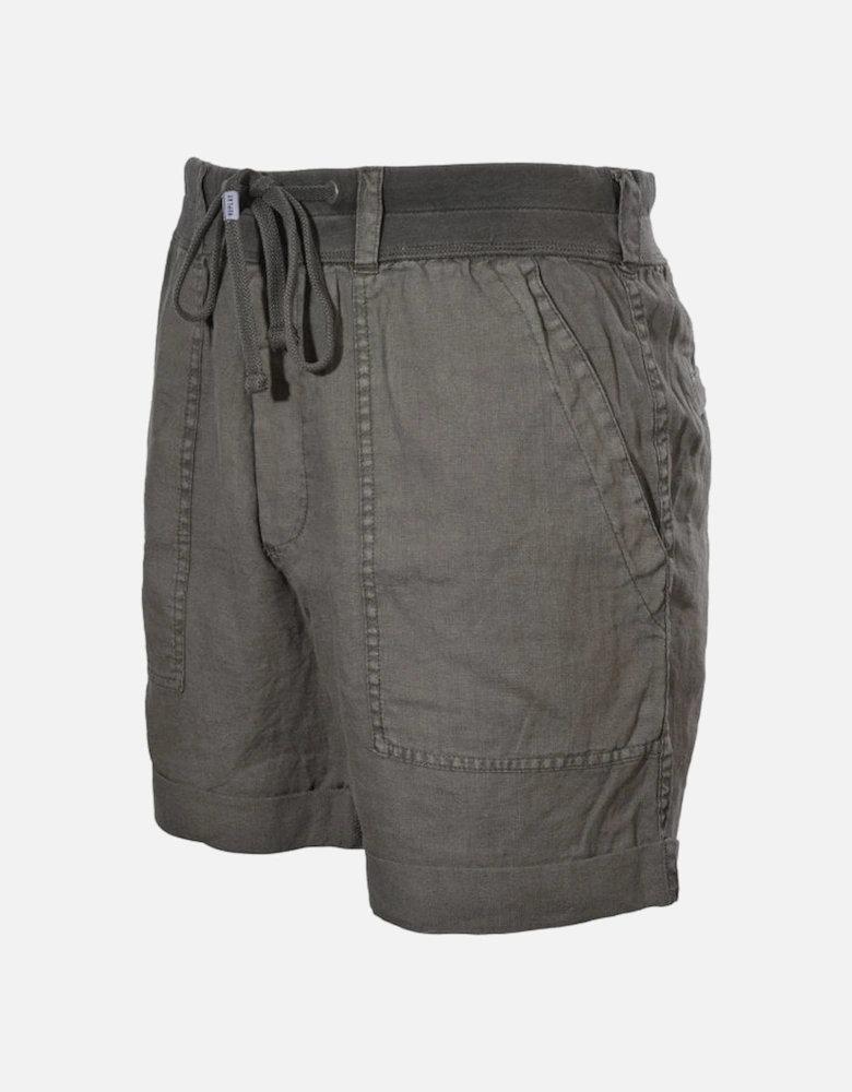 Linen Cargo Shorts, Brown