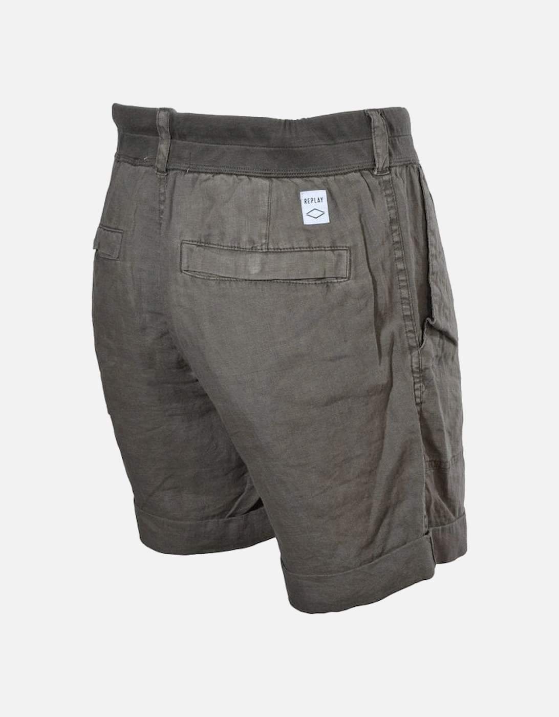 Linen Cargo Shorts, Brown