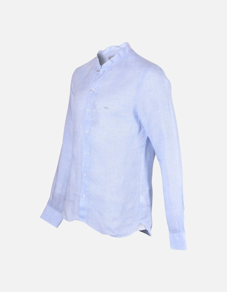Linen Slim-Fit Shirt, Light Blue