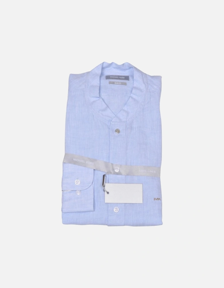 Linen Slim-Fit Shirt, Light Blue