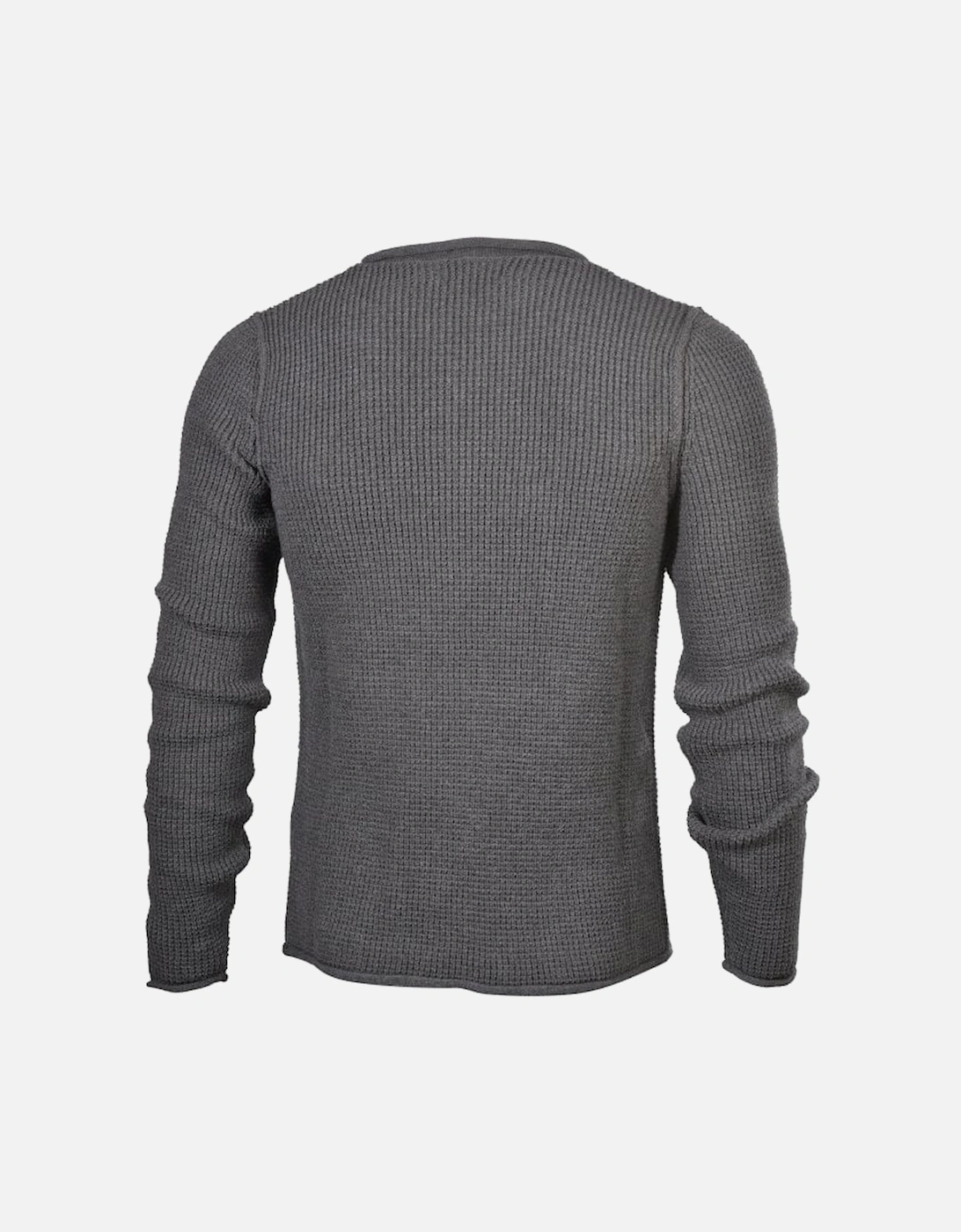 Hyperflex Cotton Heavy-Knit Crew-Neck Jumper, Grey Melange