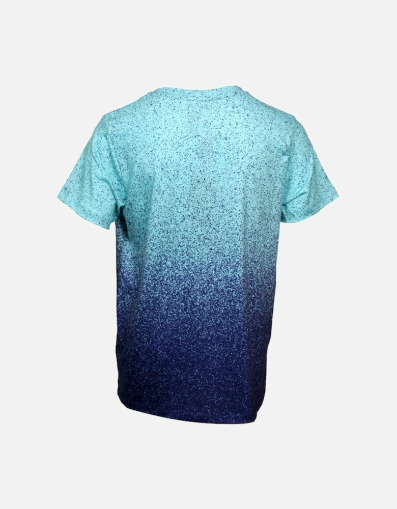 Boys Speckle Fade Crew-Neck T-Shirt, Mint/Blue