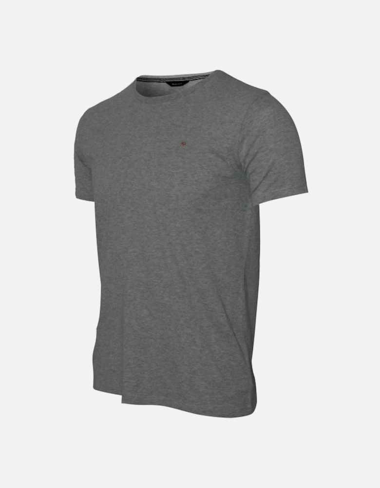 Original Solid Crew-Neck Boys T-Shirt, Light Grey Melange