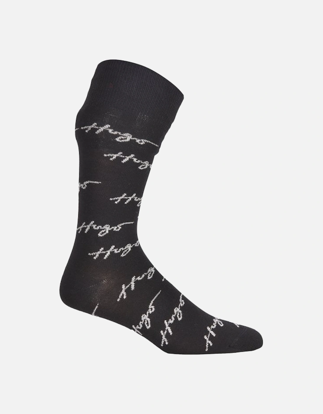 2-Pack Lurex Mixed Logo Socks Gift Set, Black/silver