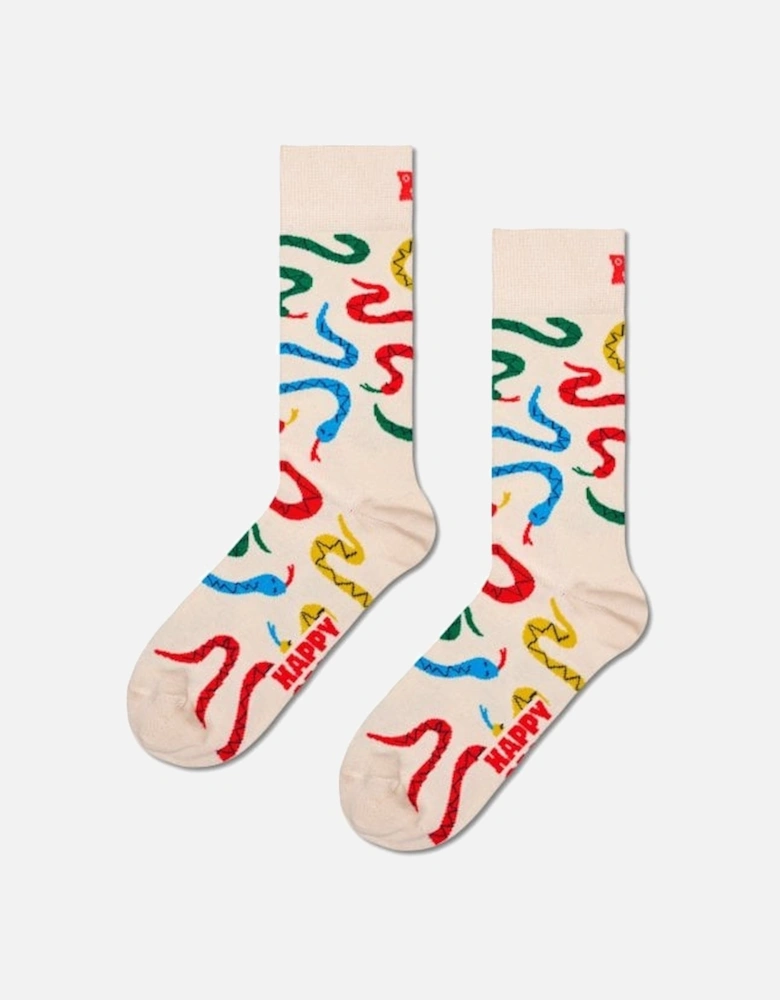 Snakes Socks, Beige/multi