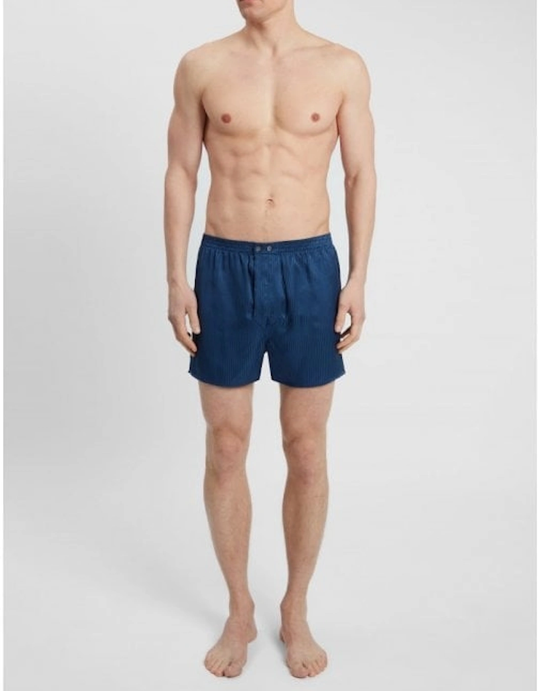 Woburn Classic-Fit Silk Boxer Shorts, Navy