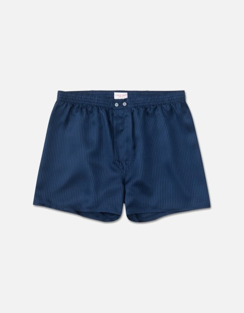 Woburn Classic-Fit Silk Boxer Shorts, Navy