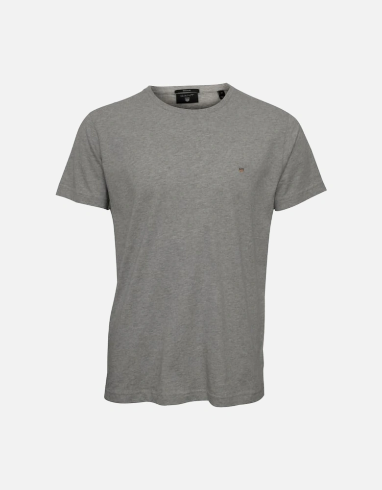 Original Solid Crew-Neck T-Shirt, Light Grey Melange