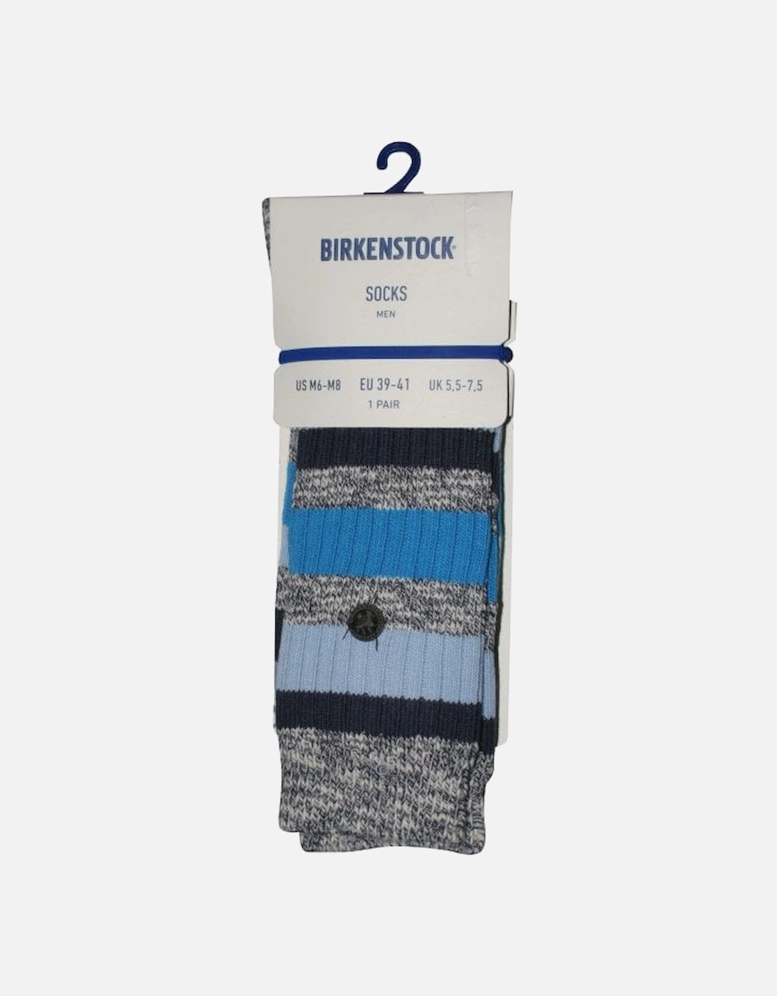 Slub Stripes Socks, Blue Jeans Melange