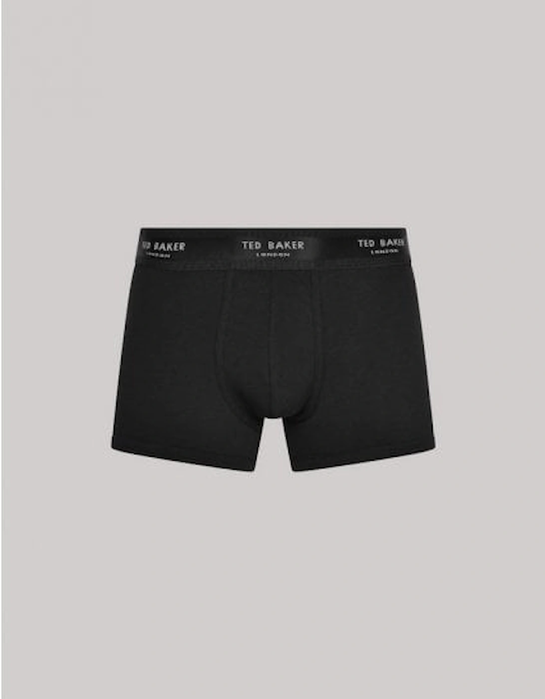 3-Pack Cotton Stretch Boxer Trunks, Black