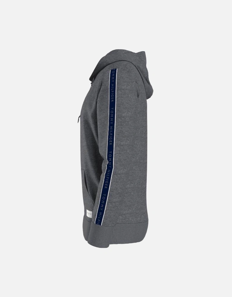 Soft Ribbed Tracksuit Hoodie, Dark Grey Heather