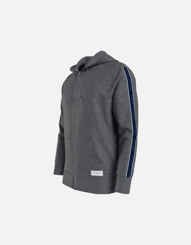 Soft Ribbed Tracksuit Hoodie, Dark Grey Heather