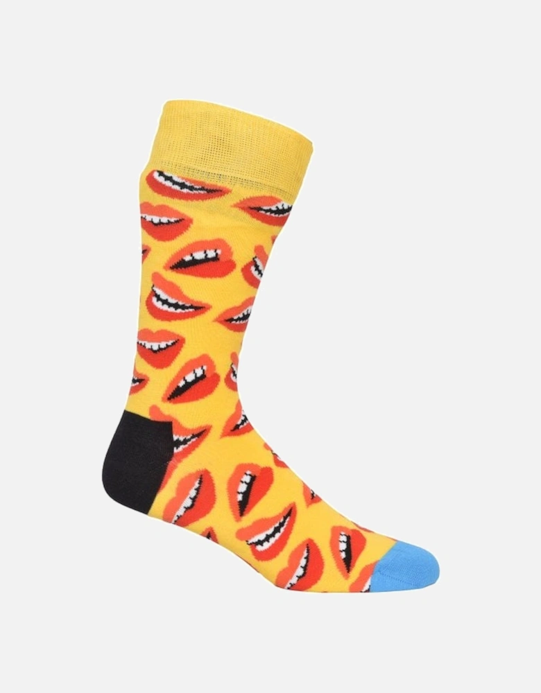 Lips Socks, Yellow