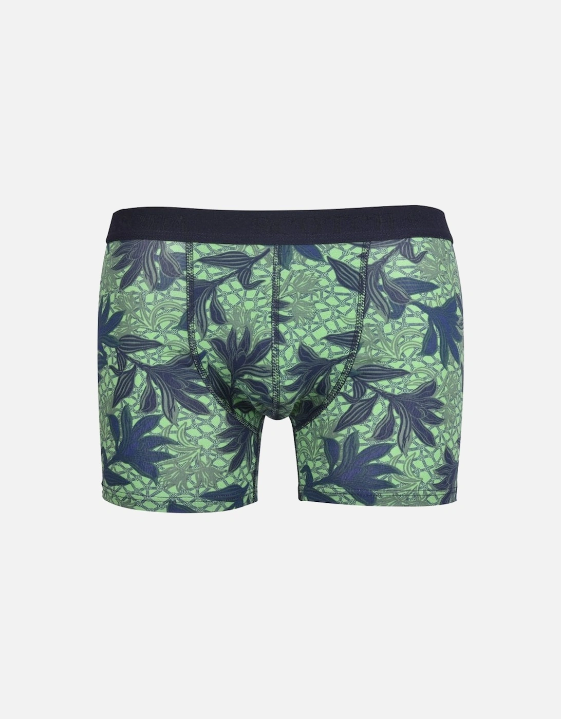 3-Pack Solid, Floral & Geo Print Boxer Briefs, Green