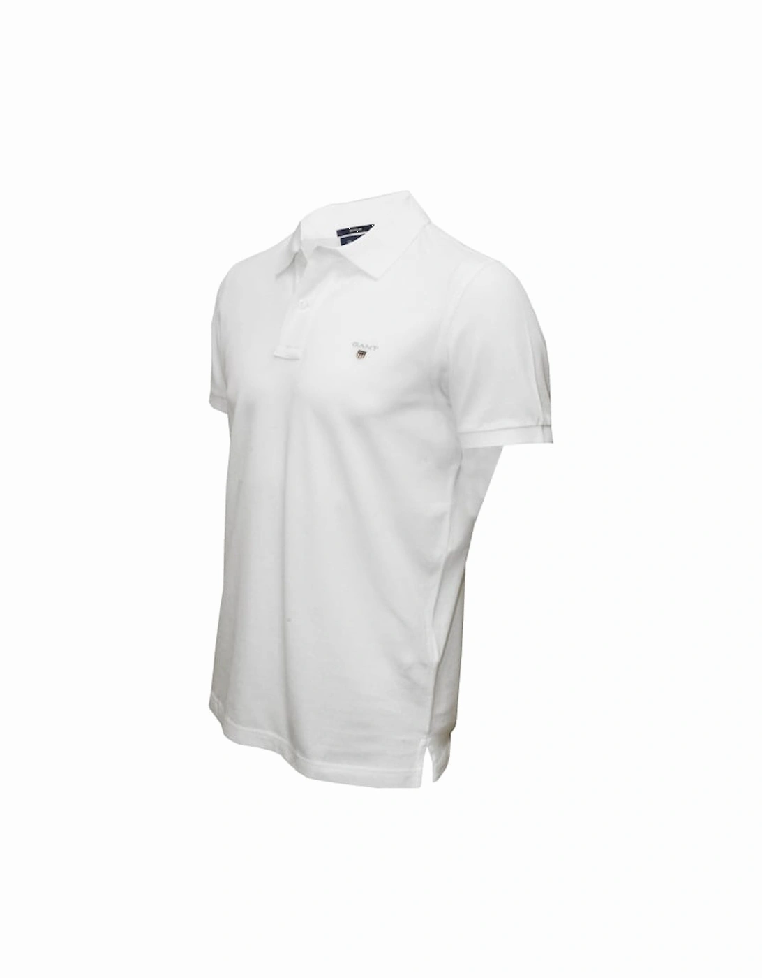 Solid Pique Polo Shirt, White