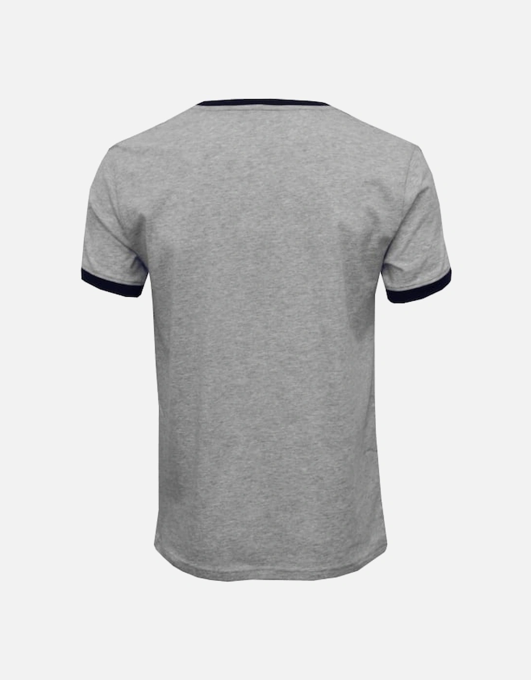 Logo Sleeve Crew-Neck Organic Cotton T-Shirt, Grey Melange