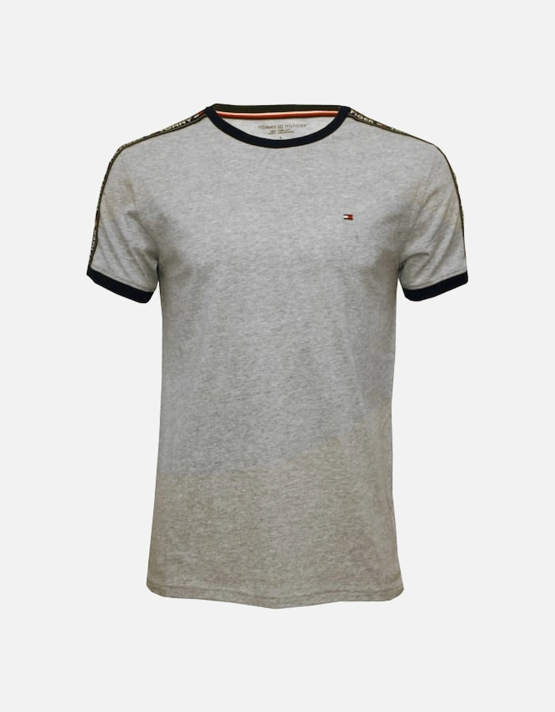 Logo Sleeve Crew-Neck Organic Cotton T-Shirt, Grey Melange, 5 of 4