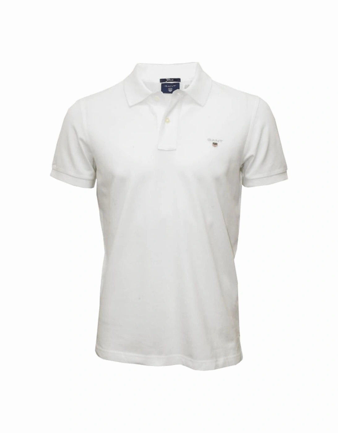 Solid Pique Polo Shirt, White, 5 of 4