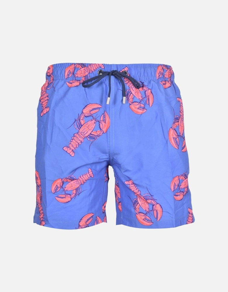 Lobster Print Swim Shorts, Navy