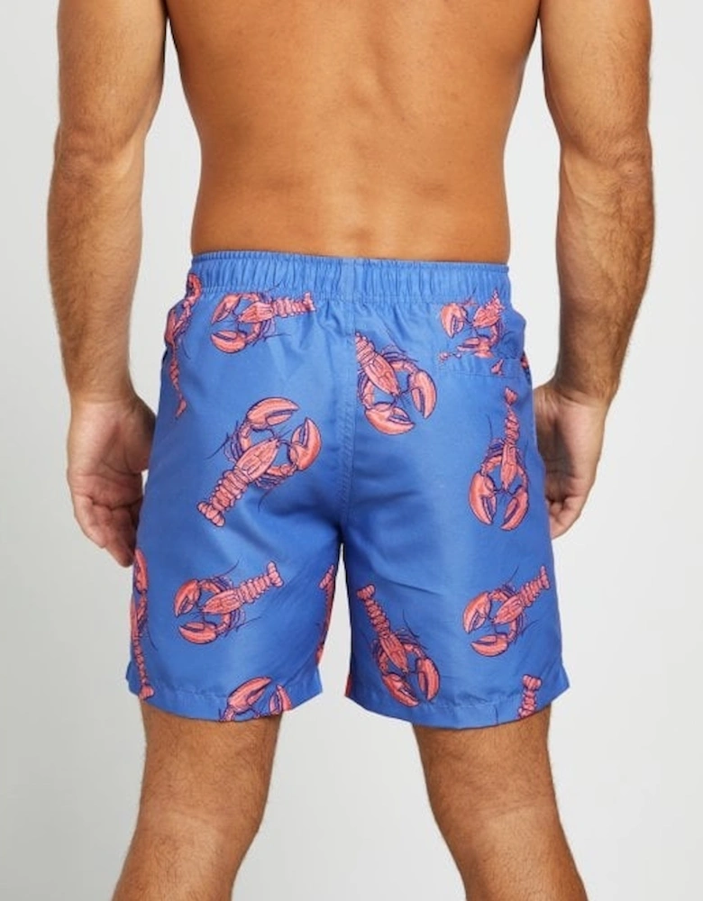 Lobster Print Swim Shorts, Navy