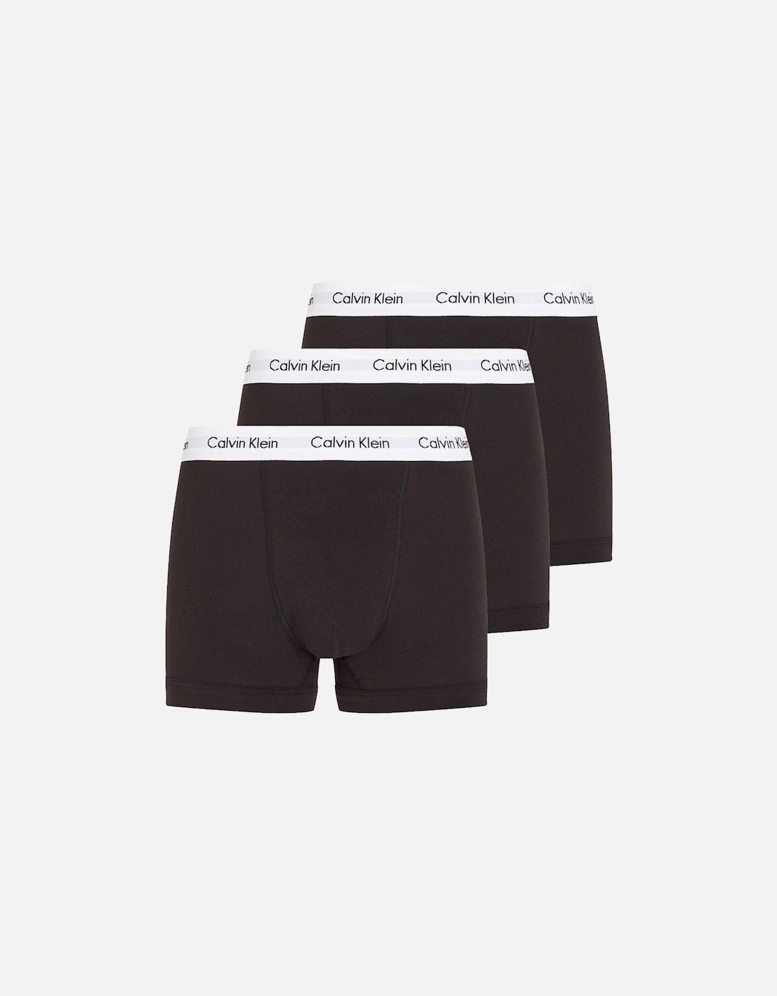 Cotton Stretch 3-Pack Boxer Trunks, Black, 8 of 7