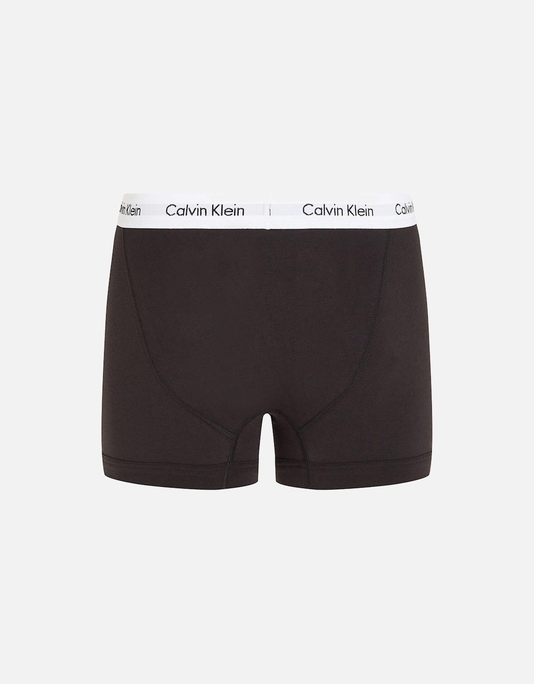 Cotton Stretch 3-Pack Boxer Trunks, Black