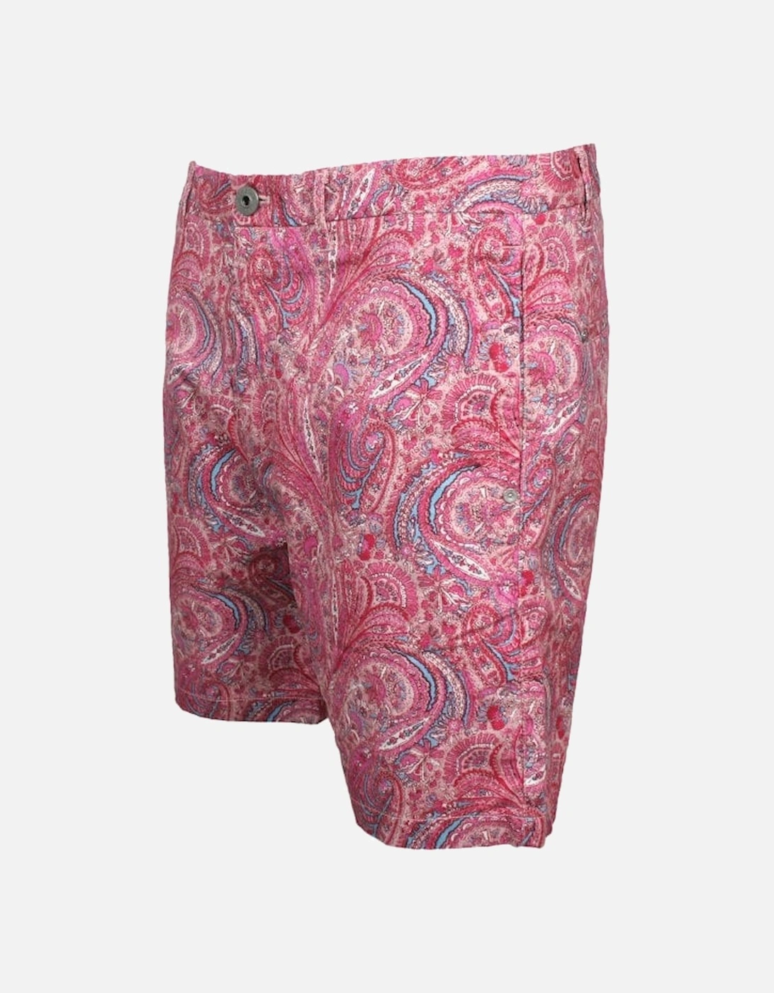 Paisley Print Chino Shorts, Pink