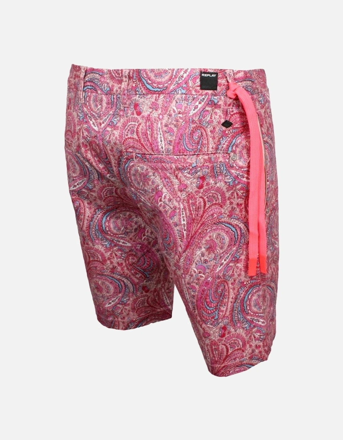 Paisley Print Chino Shorts, Pink