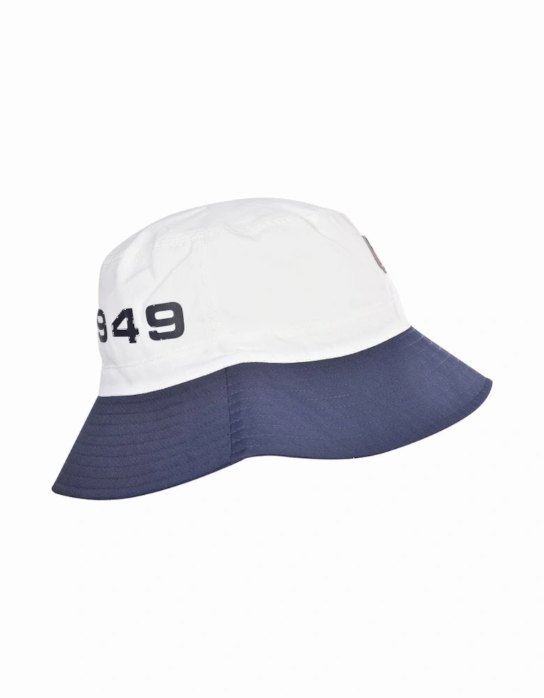 Logo Bucket Hat, White/blue