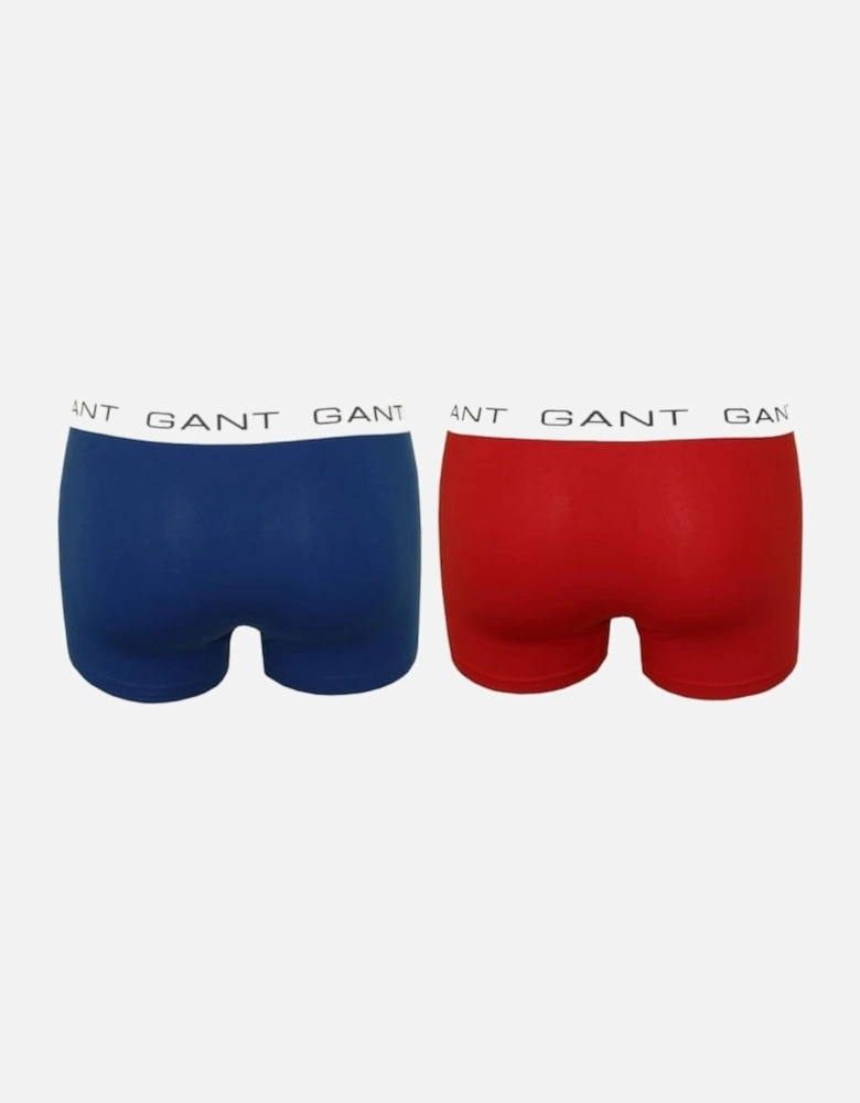 Cotton Stretch 3-Pack Boxer Trunks, Red/Navy/White