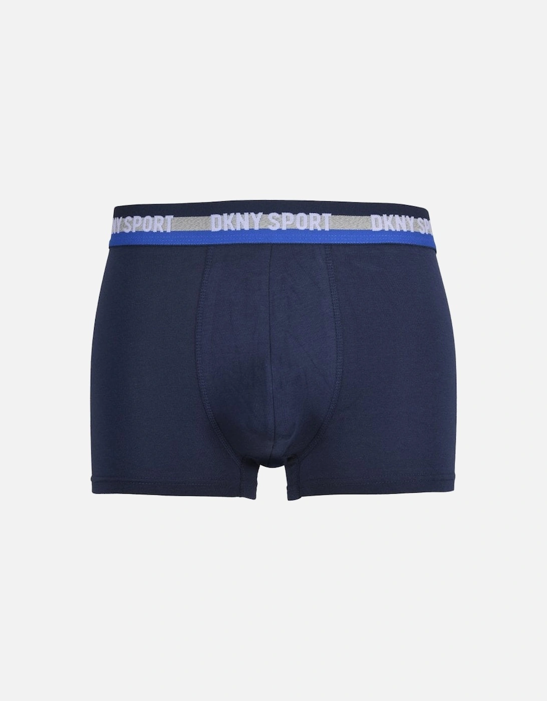 Sport 3-Pack Boxer Trunks, Blue/Grey/Navy