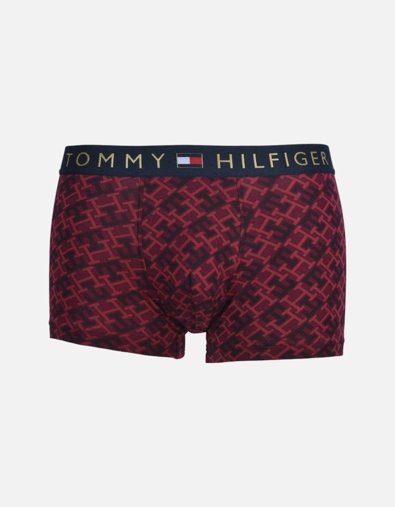 Logo Monogram Boxer Trunk Gift Set, Burgundy