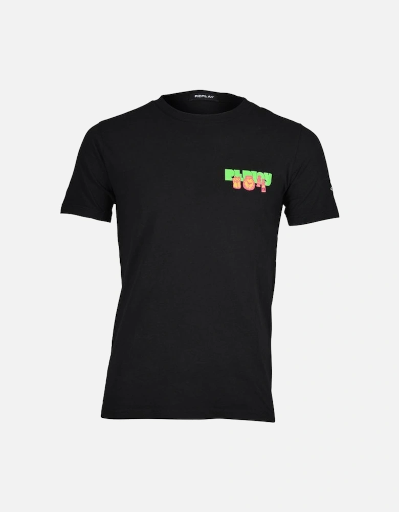 Logo Flea Market Graphic T-Shirt, Black