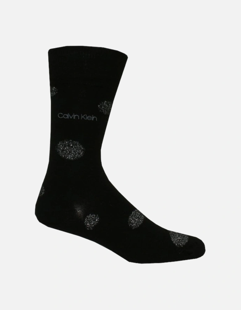 Sparkle Dots Socks, Black