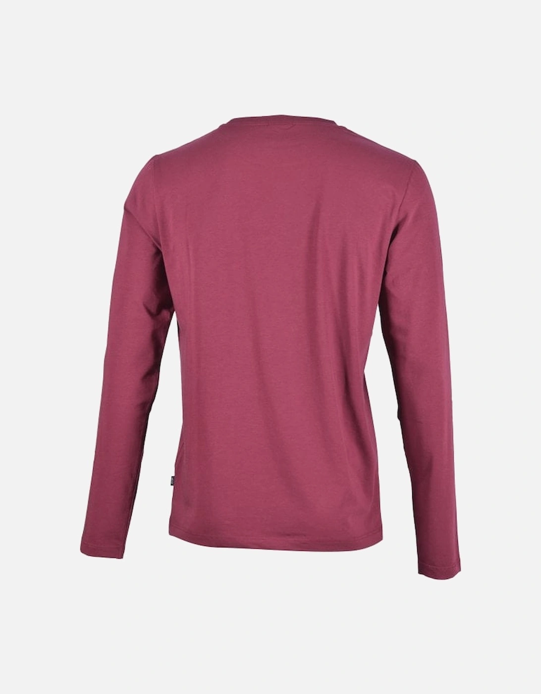 Logo Print Long-Sleeve T-Shirt, Berry Red