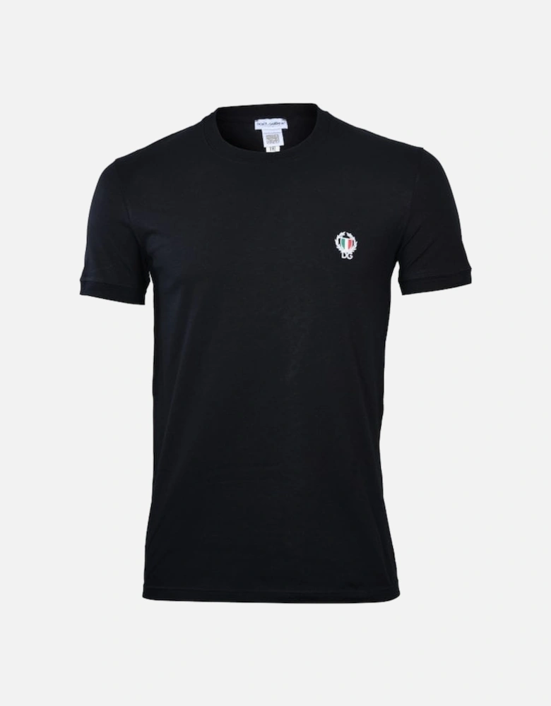 Sport Crest Crew-Neck T-Shirt, Black