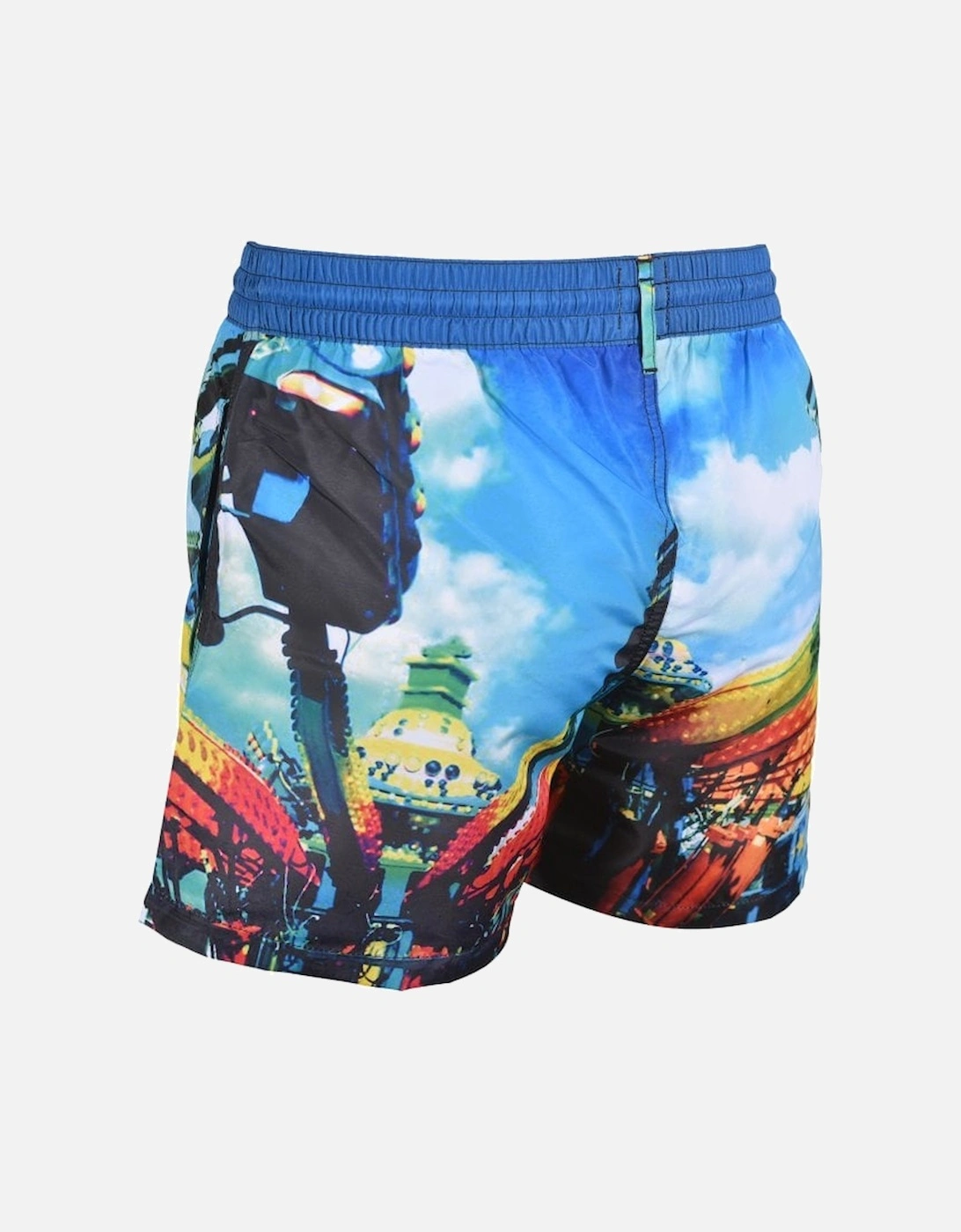 Brighton Photographic Print Swim Shorts, Blue/multi