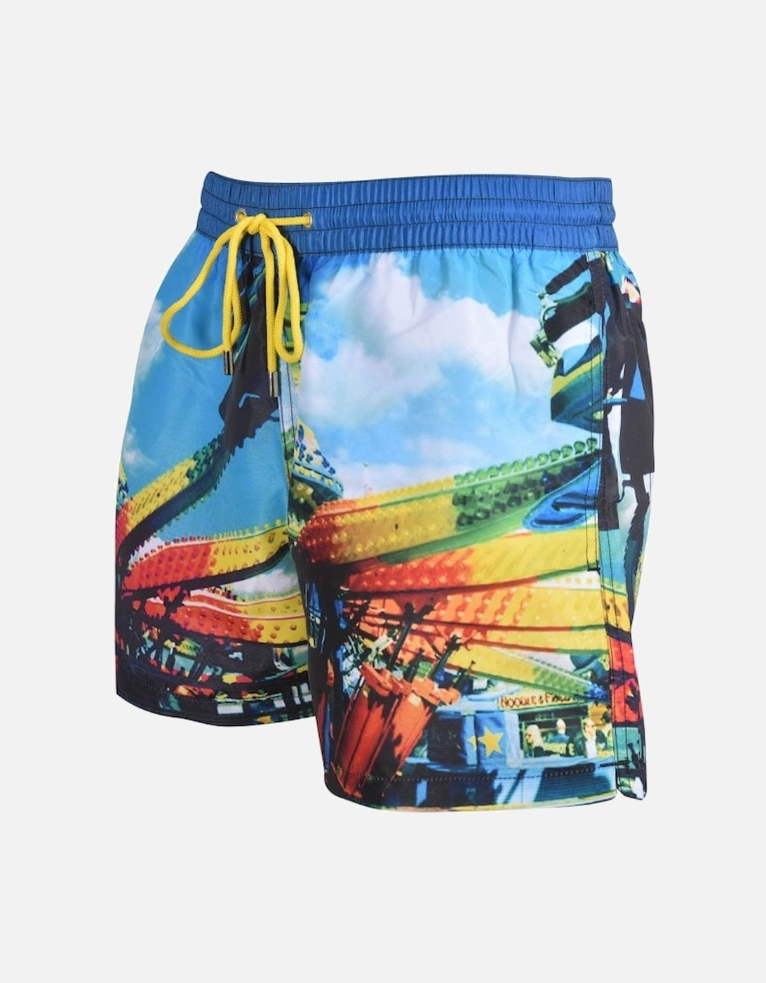 Brighton Photographic Print Swim Shorts, Blue/multi