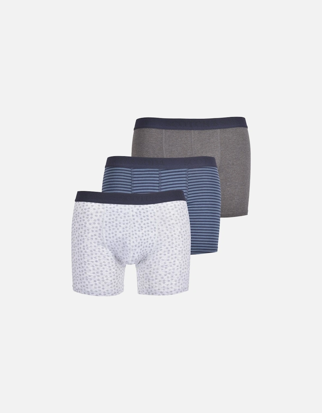 3-Pack Stripe & Geometric Boxer Briefs, Blue/Grey, 8 of 7