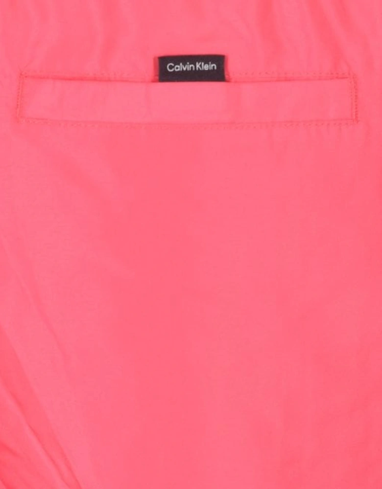 Logo Tape Swim Shorts, Pink Flash