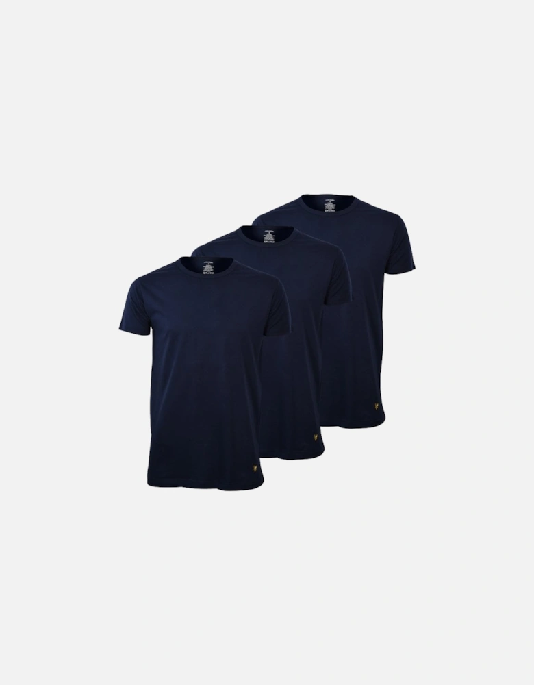 3-Pack Crew-Neck Lounge T-Shirts, Navy