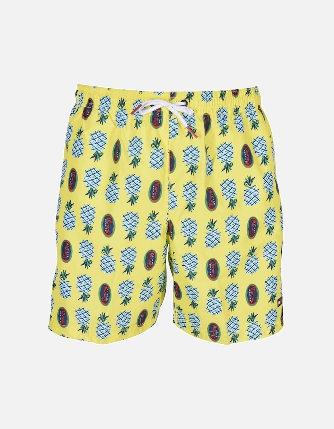 Pineapples Print Boys Swim Shorts, Yellow, 5 of 4