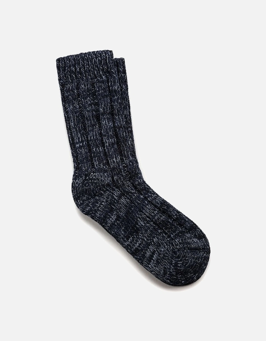 Cotton Twist Boot Socks, Denim Blue Melange