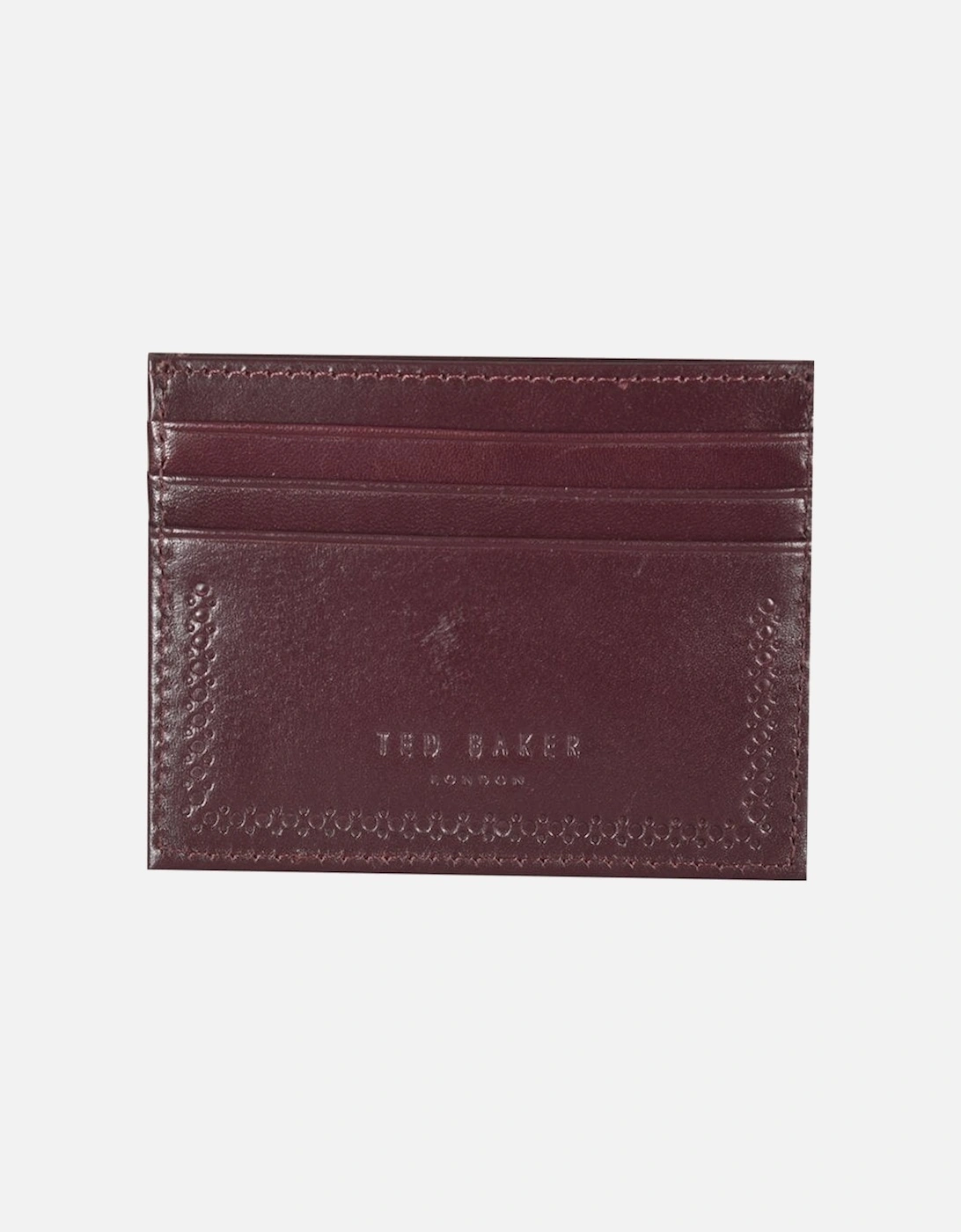 Brogue Detail Card Holder, Red, 8 of 7