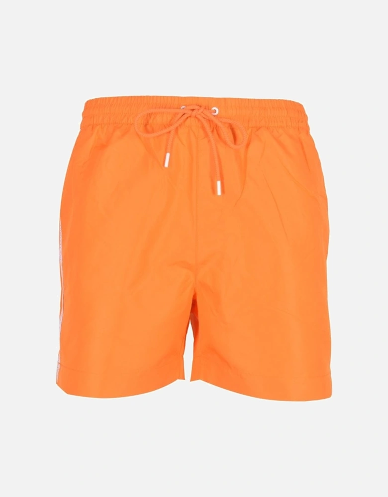 Logo Tape Swim Shorts, Sun Kissed Orange