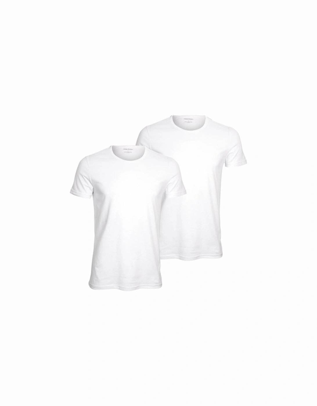 2-Pack Pure Cotton Crew-Neck T-Shirts, White, 6 of 5