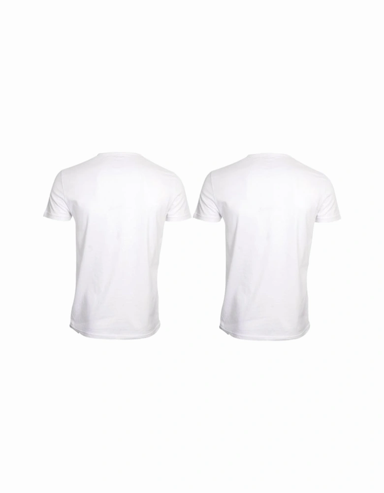 2-Pack Pure Cotton Crew-Neck T-Shirts, White