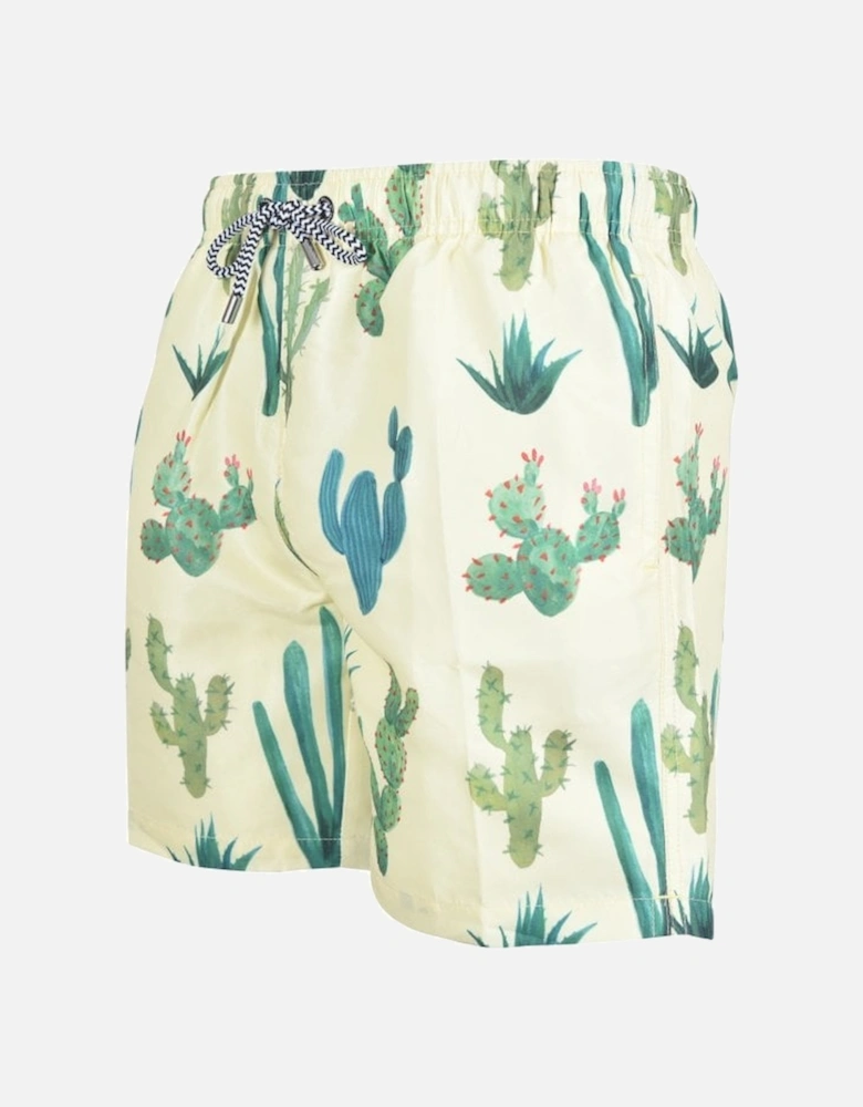 Cactus Print Swim Shorts, Sunshine