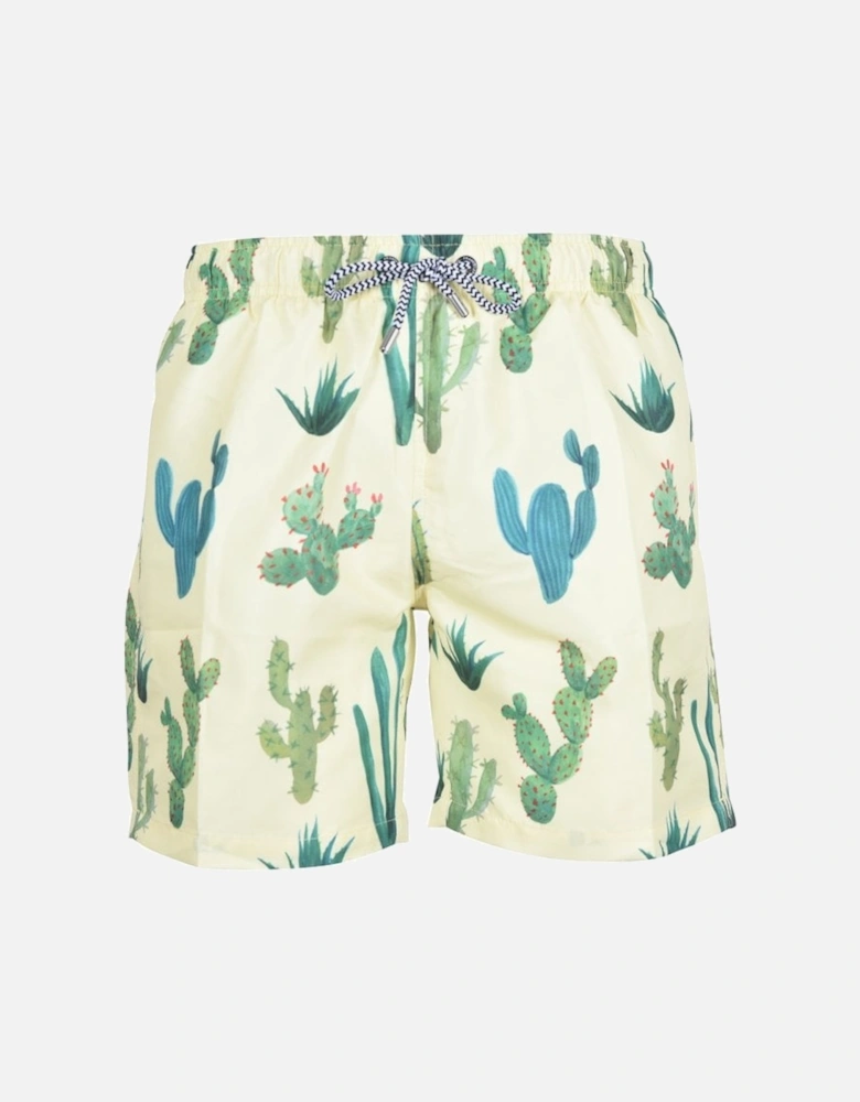 Cactus Print Swim Shorts, Sunshine