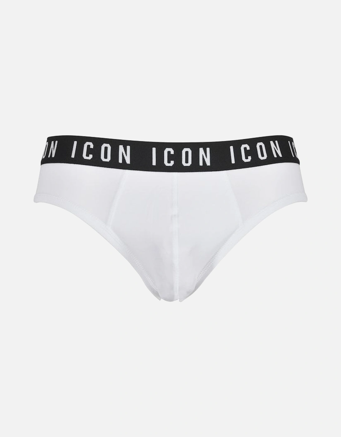 Dsquared2 Men's White Icon Waistband Brief, /Black - : 32/34/35 Large